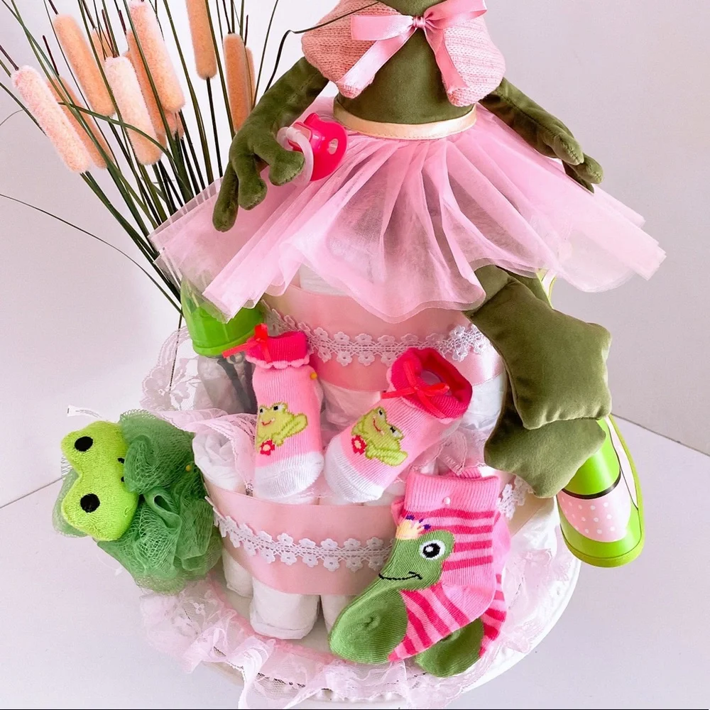 Frog Diaper Cake